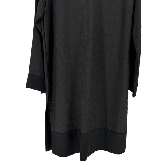 Eileen Fisher Black Jacquard Swirl Single Button Duster Long Cardigan Small NWT - Picture 7 of 12